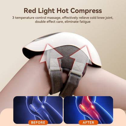 Wireless Knee Massager With LED, Heat & Vibration Pain Relief & Portable