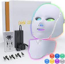 NexGen 7-Color LED Face Mask for light therapy with remote and colorful LED options for skin rejuvenation.